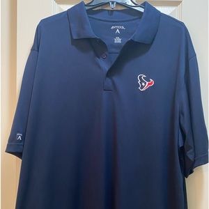 Men's Houston Texans NFL Short-Sleeve 1/4 Button Polo (2XL)
